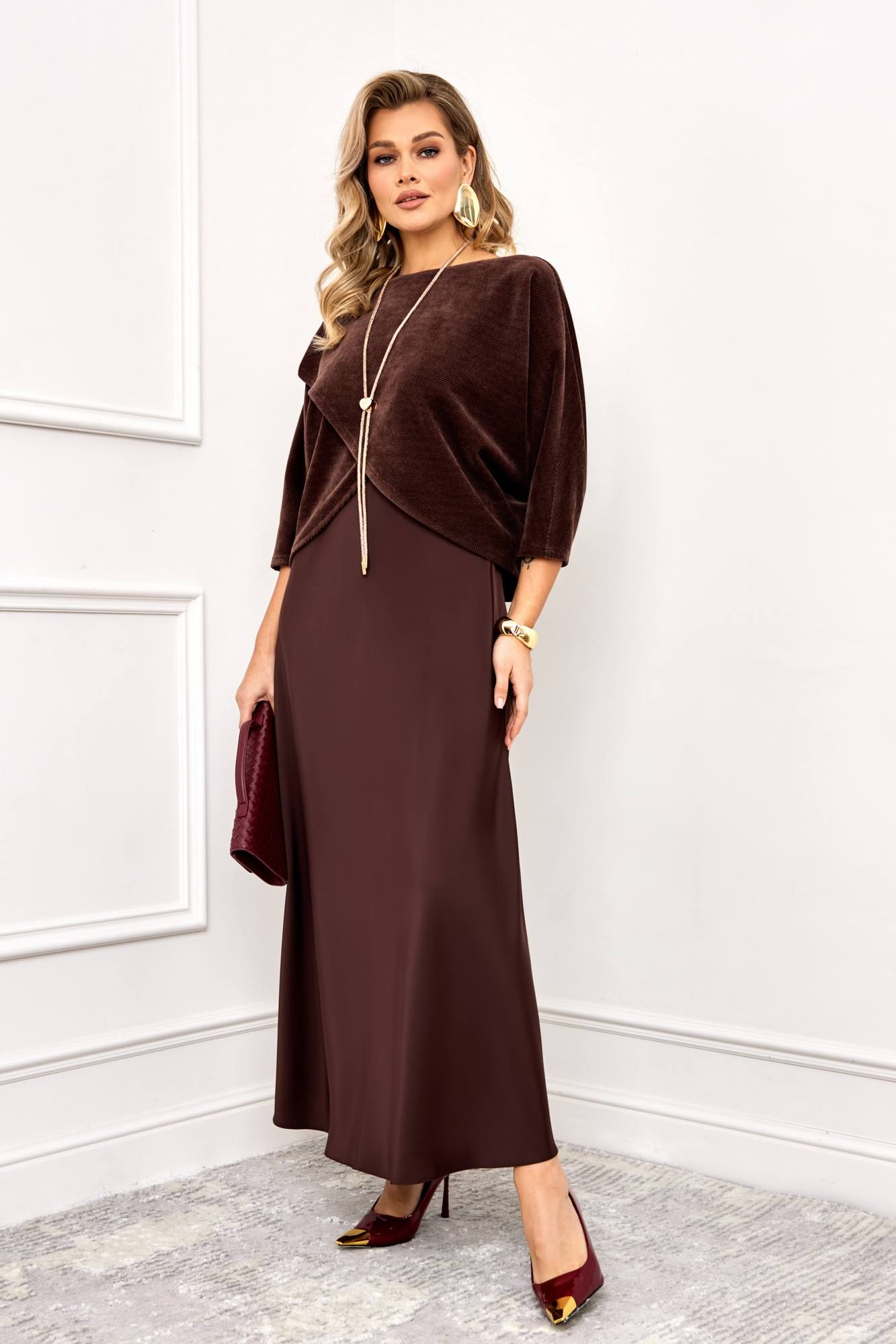 Комплекты с платьем AGATTI 5995-1 шоколад