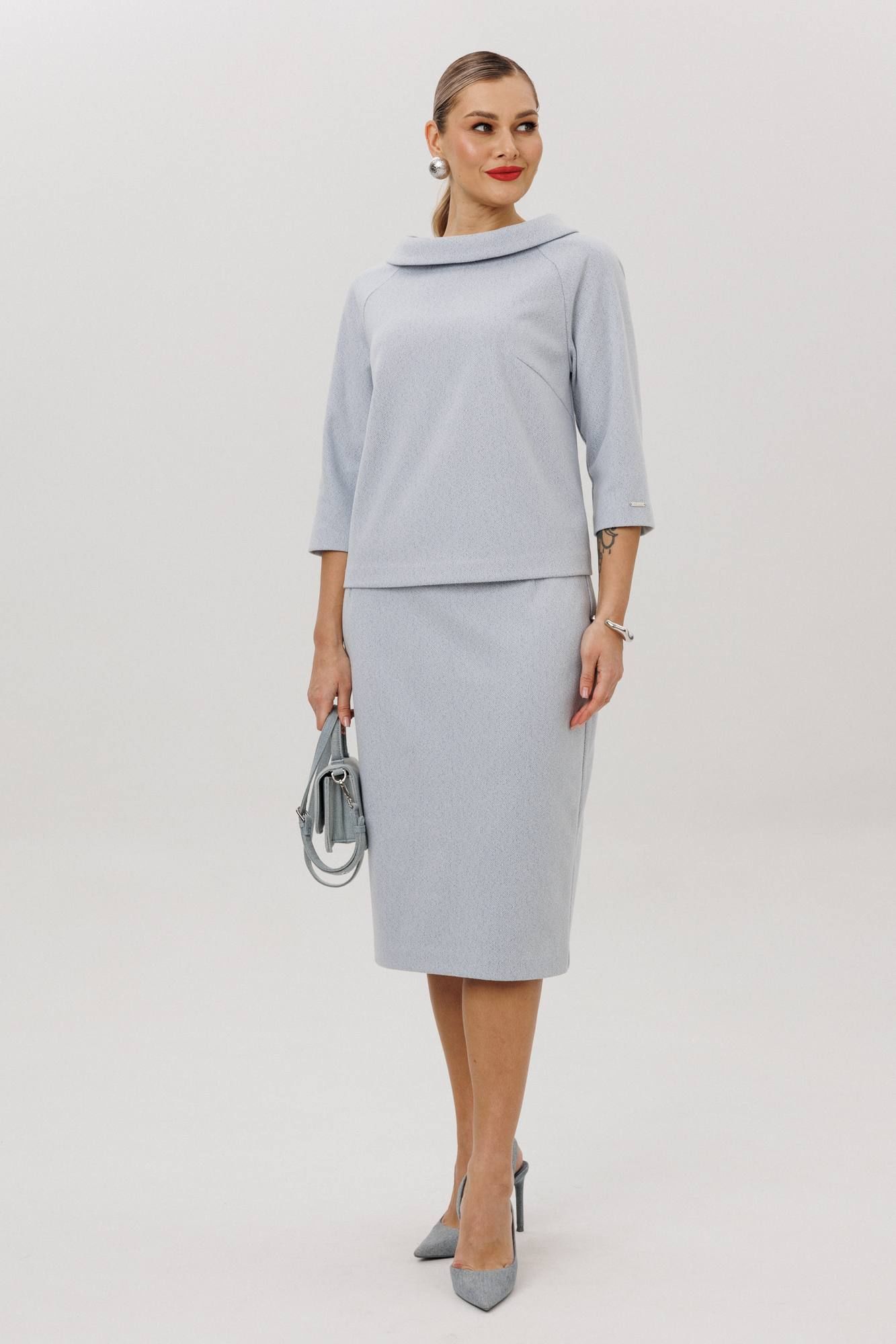 Комплекты юбочные Anastasia м-1163 серо-голубой