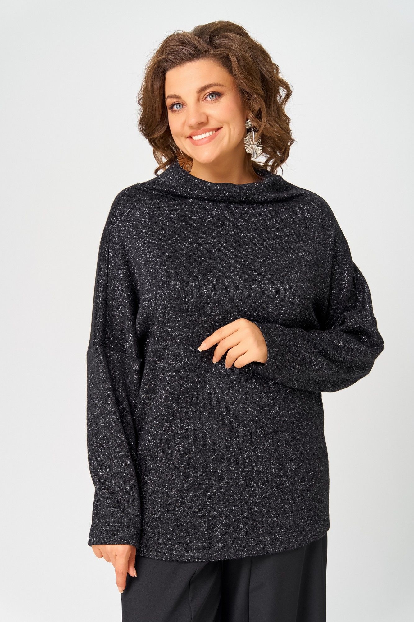 Джемперы Bliss 0858 черный_с_люрексом