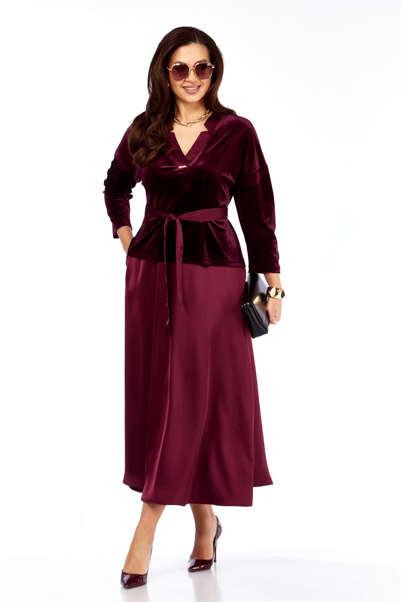 Комплекты юбочные Taita plus 2533 бургунди