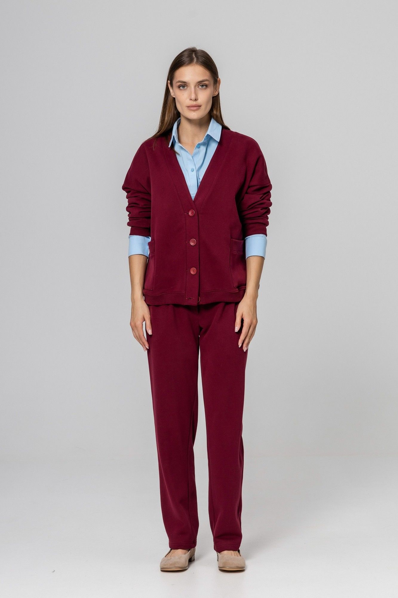 Комплекты брючные Twok 952730 бургунди