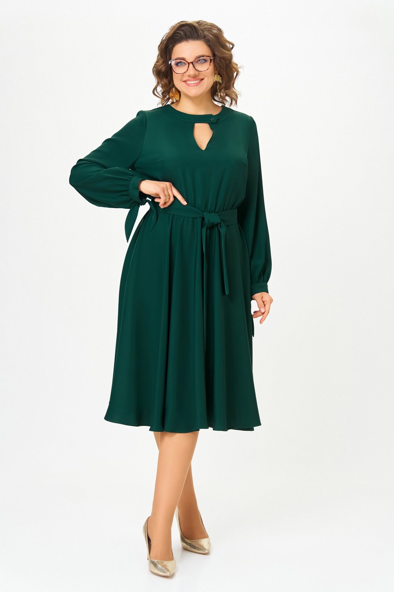 Платья Swallow 891 темный_изумруд