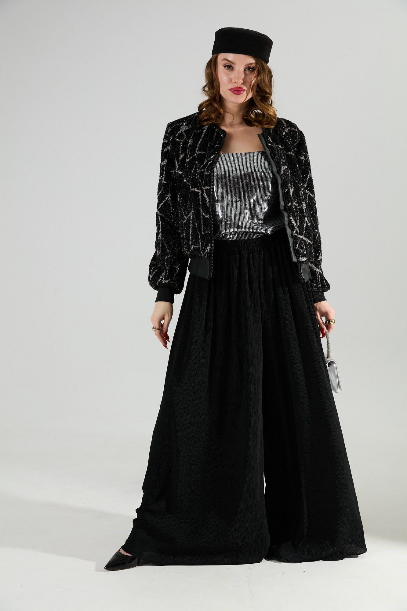 Комплекты брючные NikVa 1011-2 бордо/чёрный