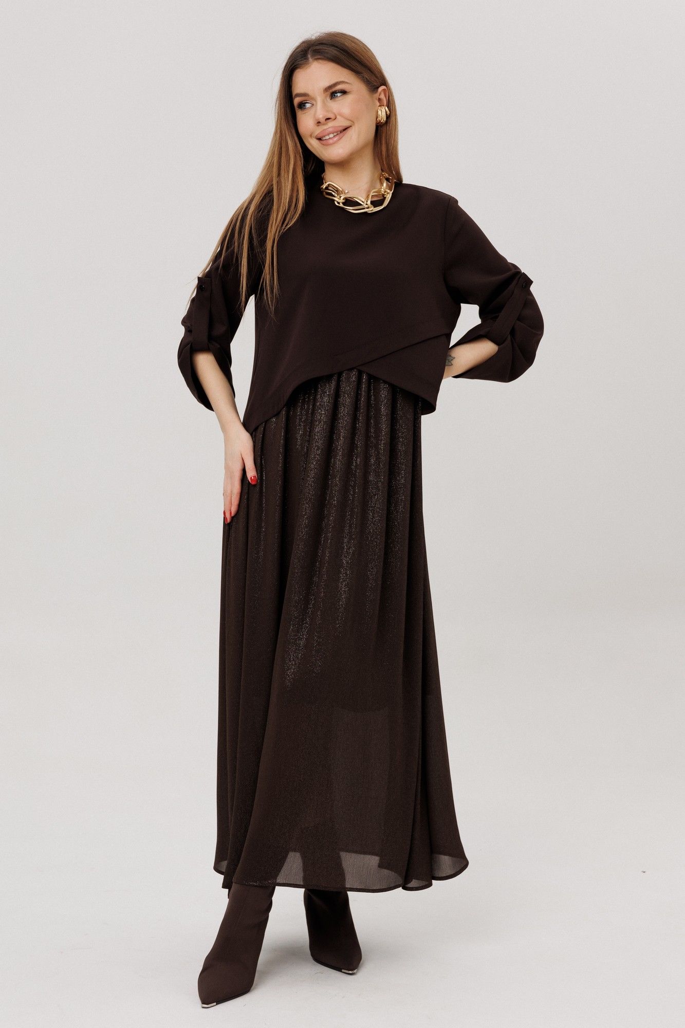 Платья Amberа Style 1007-9 шоколад