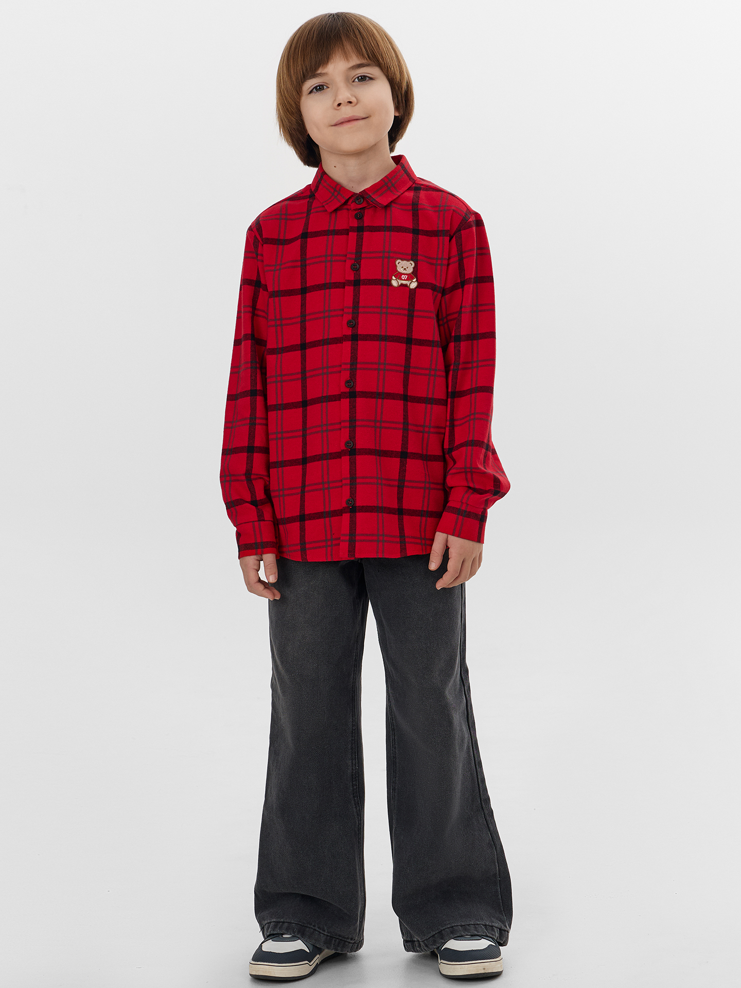 Джемперы и кардиганы Mark Formelle 123440/1/25-38112П-9-2 красно_черная_клетка_670_W_вышивка