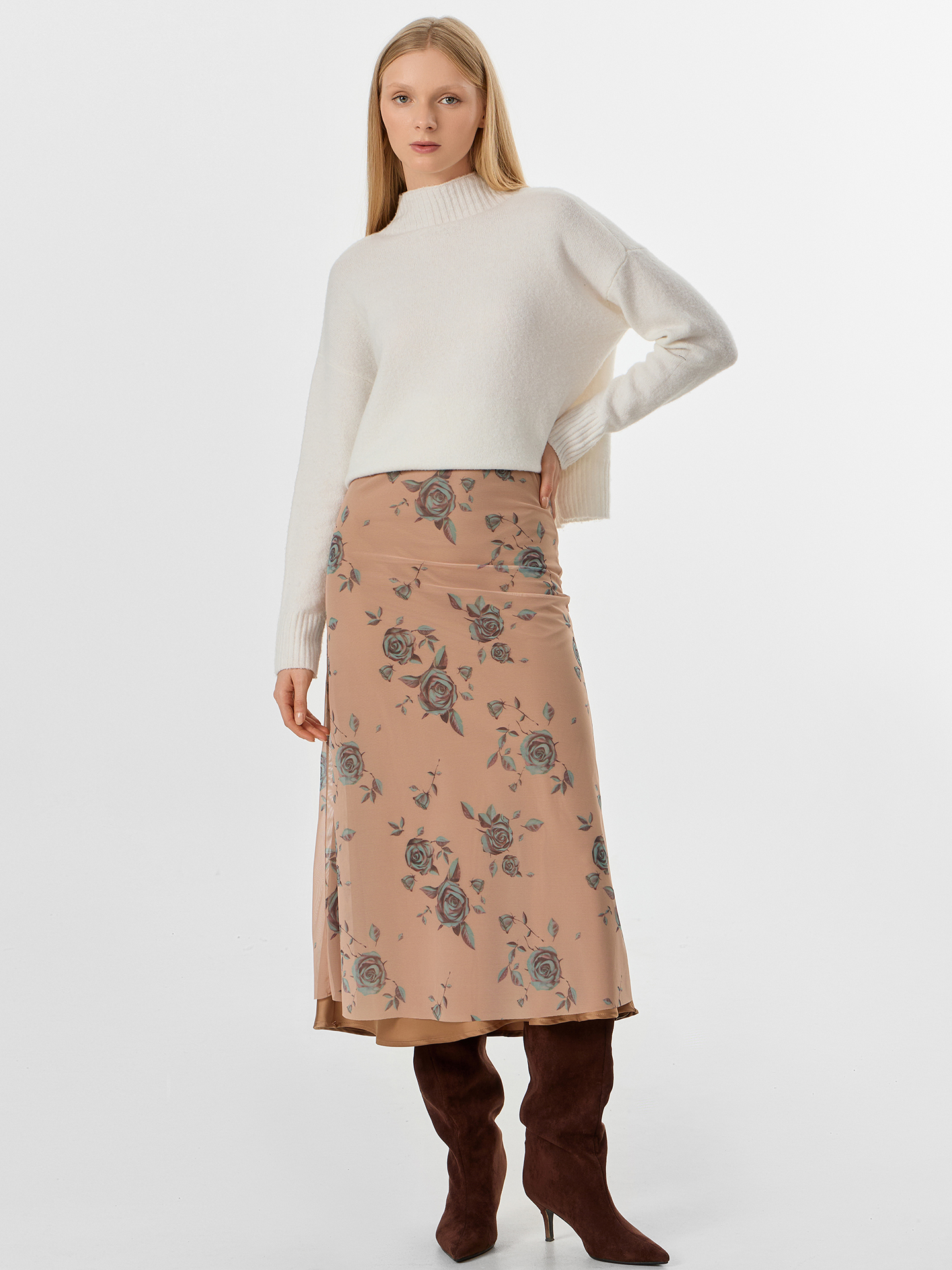 Юбки Mark Formelle 152814/25-ОБР34946П-10 розы_на_марципане_010.2_Сублимация_полотна