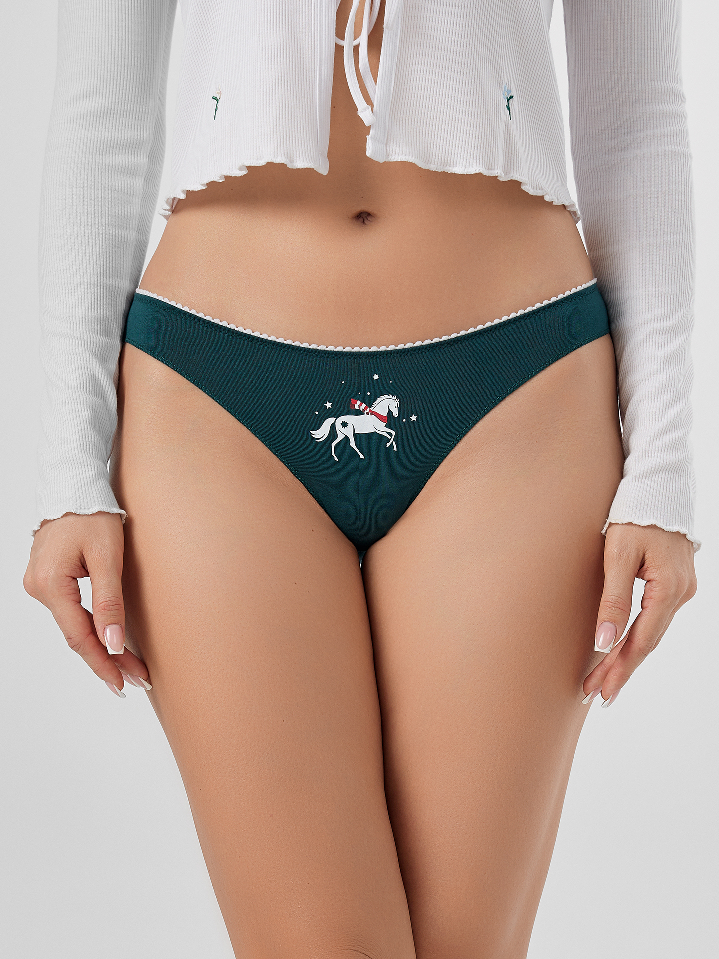 Трусы Mark Formelle 412286/25-14.8-38192П-5 изумруд_печать_2_сл_на_дет_пер