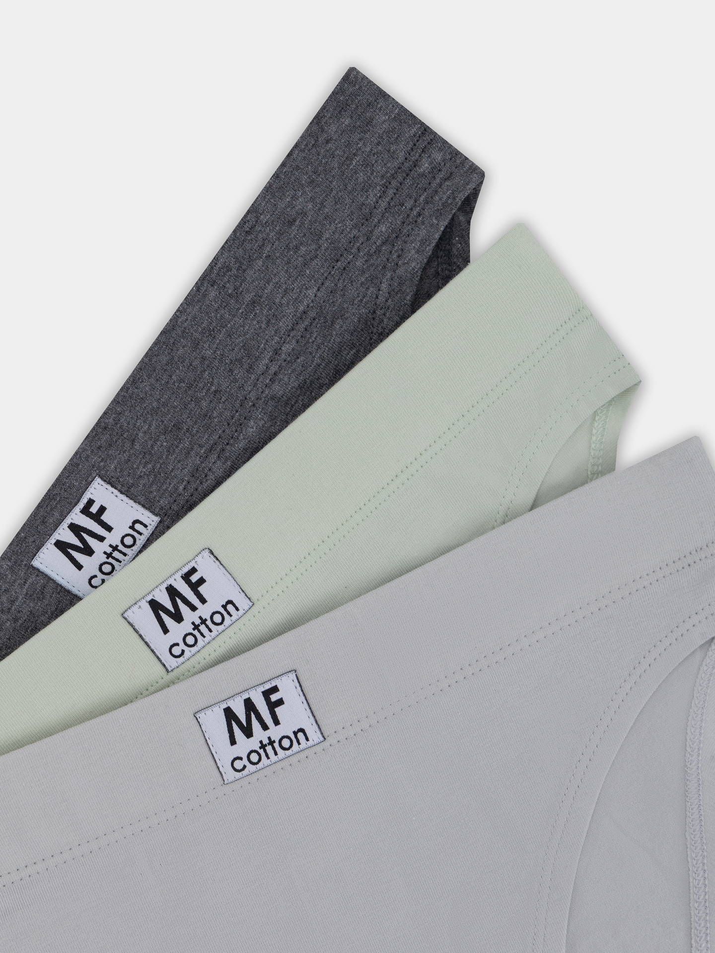 Трусы Mark Formelle 412542-3/25-50-36856Ц-5 т.серый_меланж_4348_F_св.серый_мятный_декор