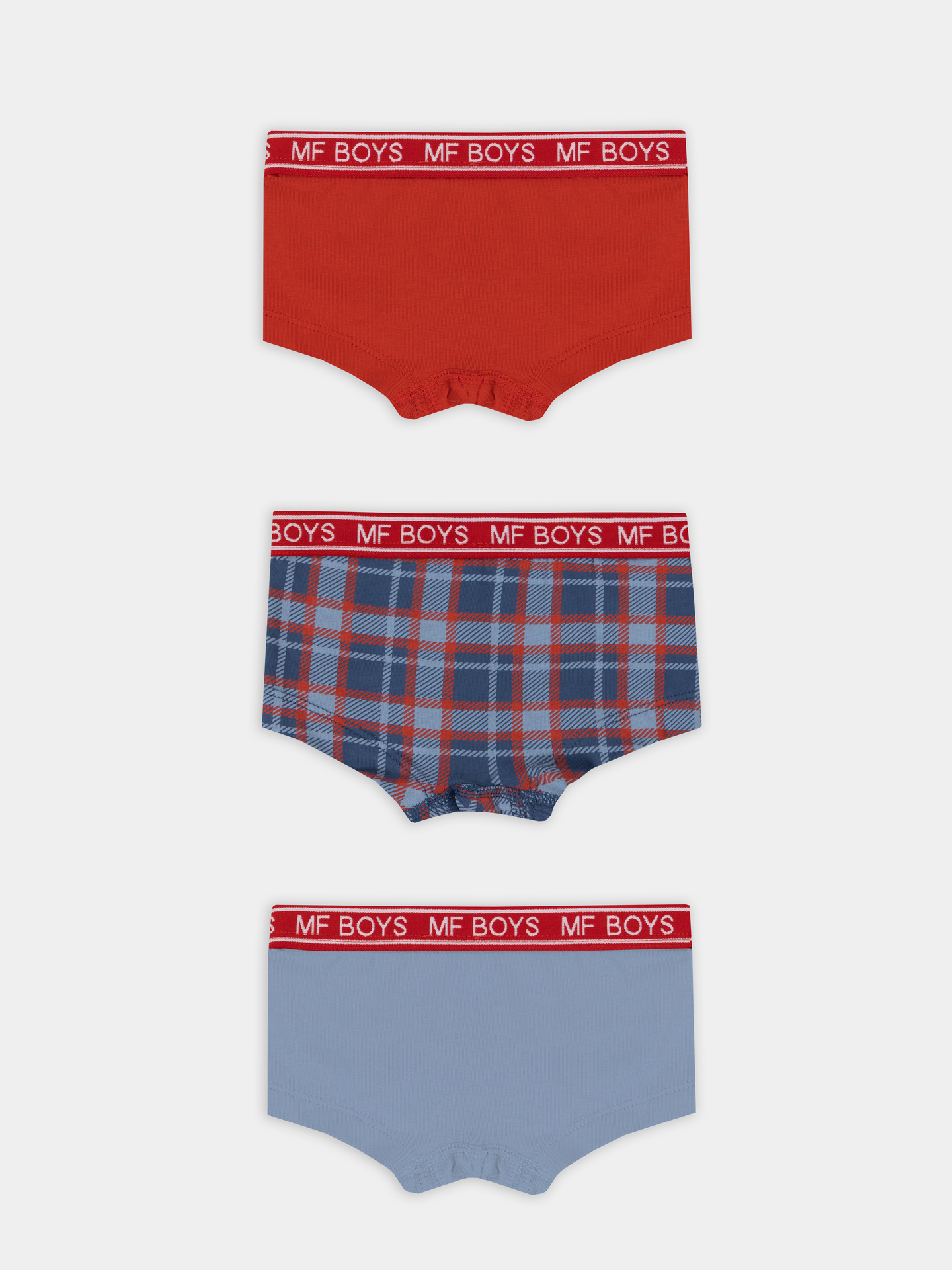 Трусы Mark Formelle 413354-3/25-36864П-5 серо_голубой_ярко_красный_красно_синяя_клетка