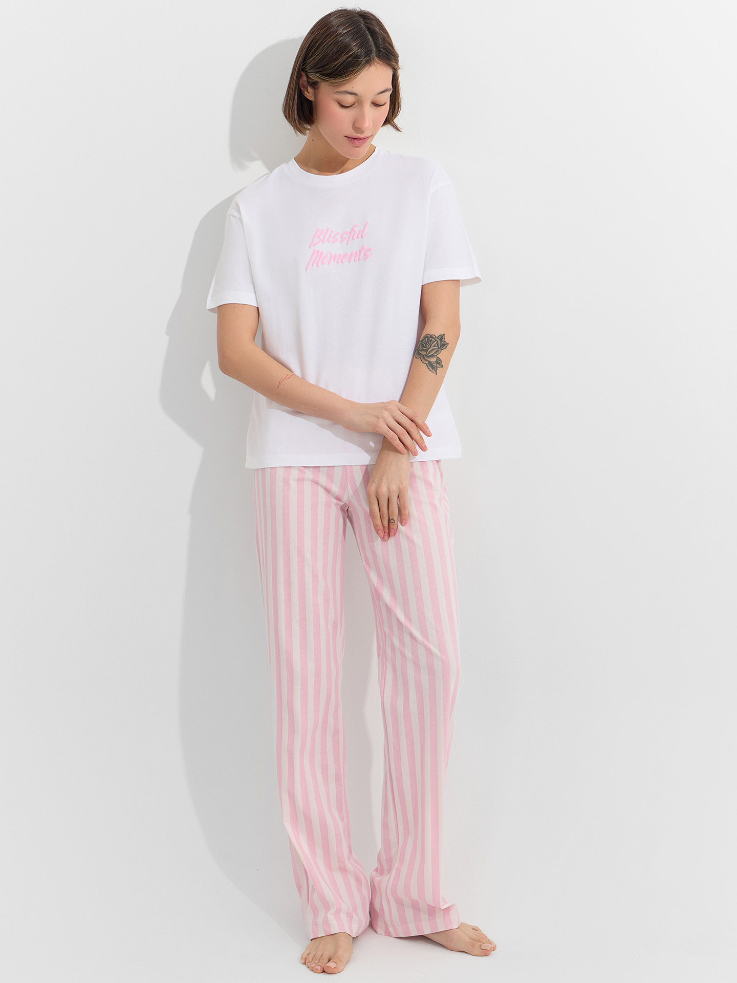 Комплекты Mark Formelle 592635/25-40298ПП-0 белый_розовая_полоска_1_сл_на_пол