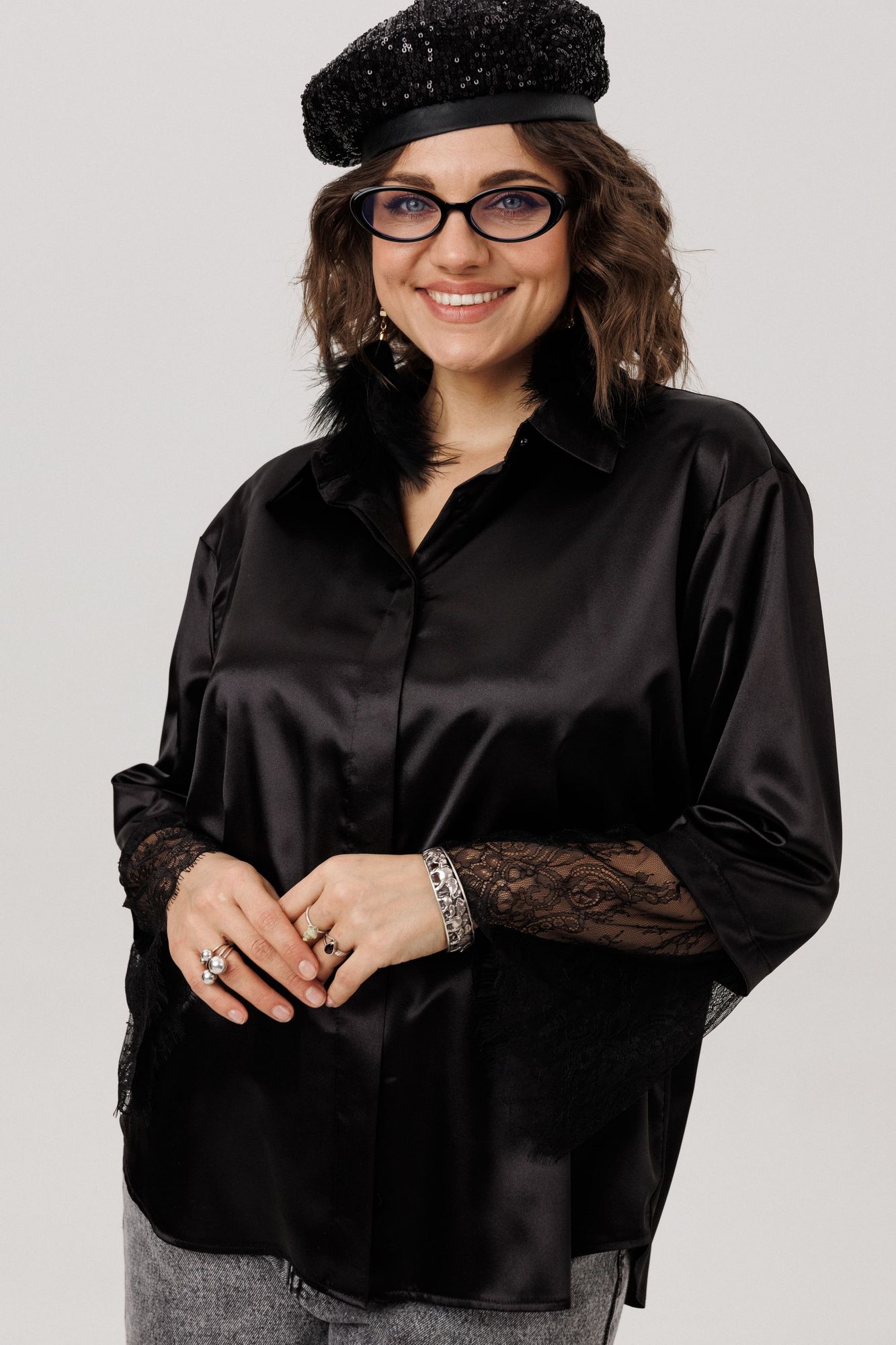 Рубашки Anelli 1801 угольный_шелк