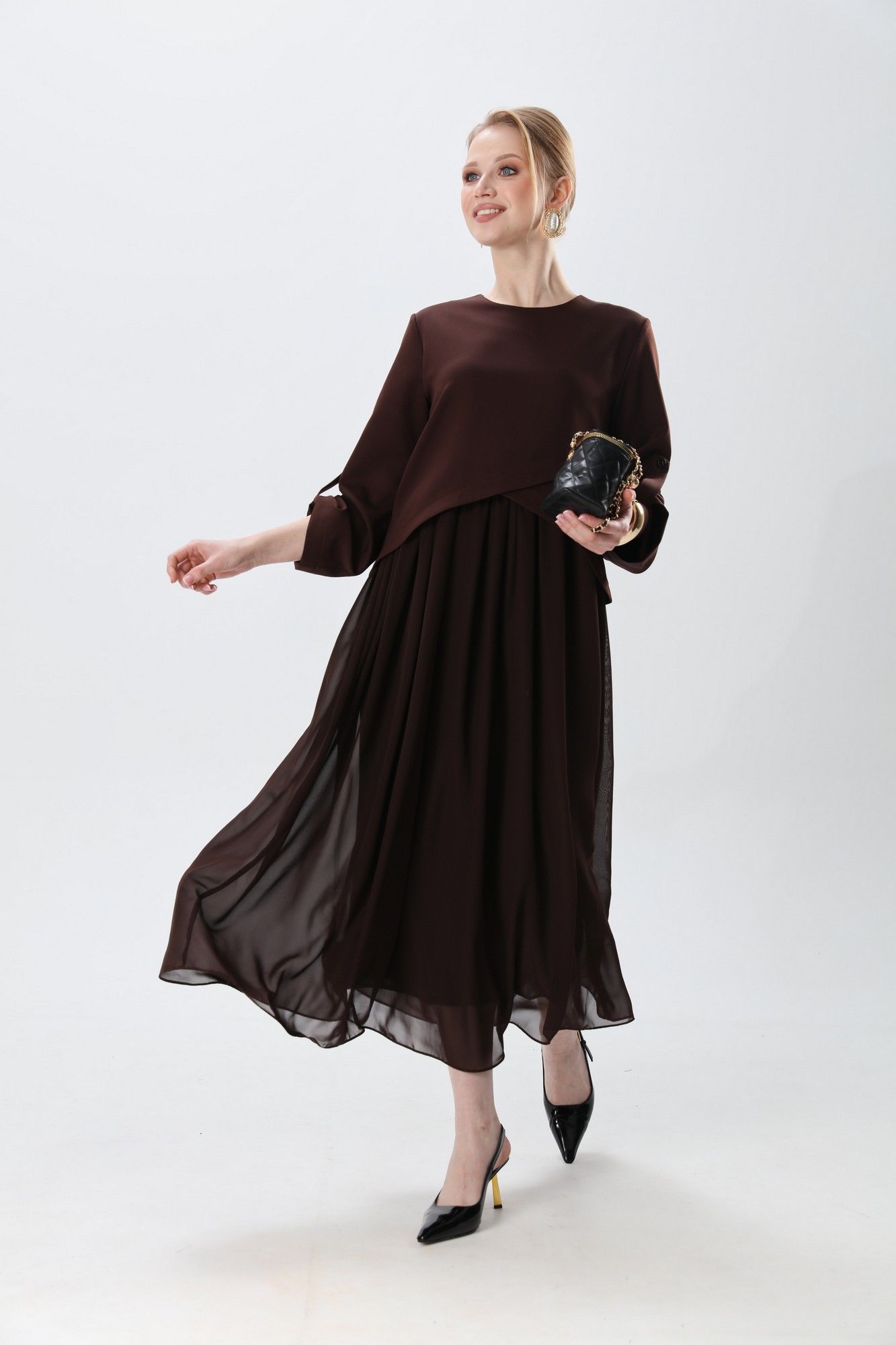 Платья NikVa 740-24 шоколад