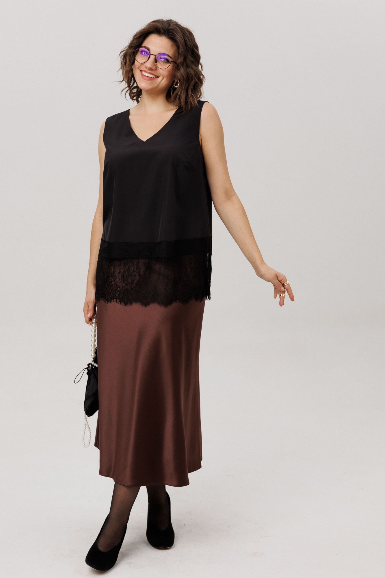 Юбки Anelli 1808 горький-шоколад