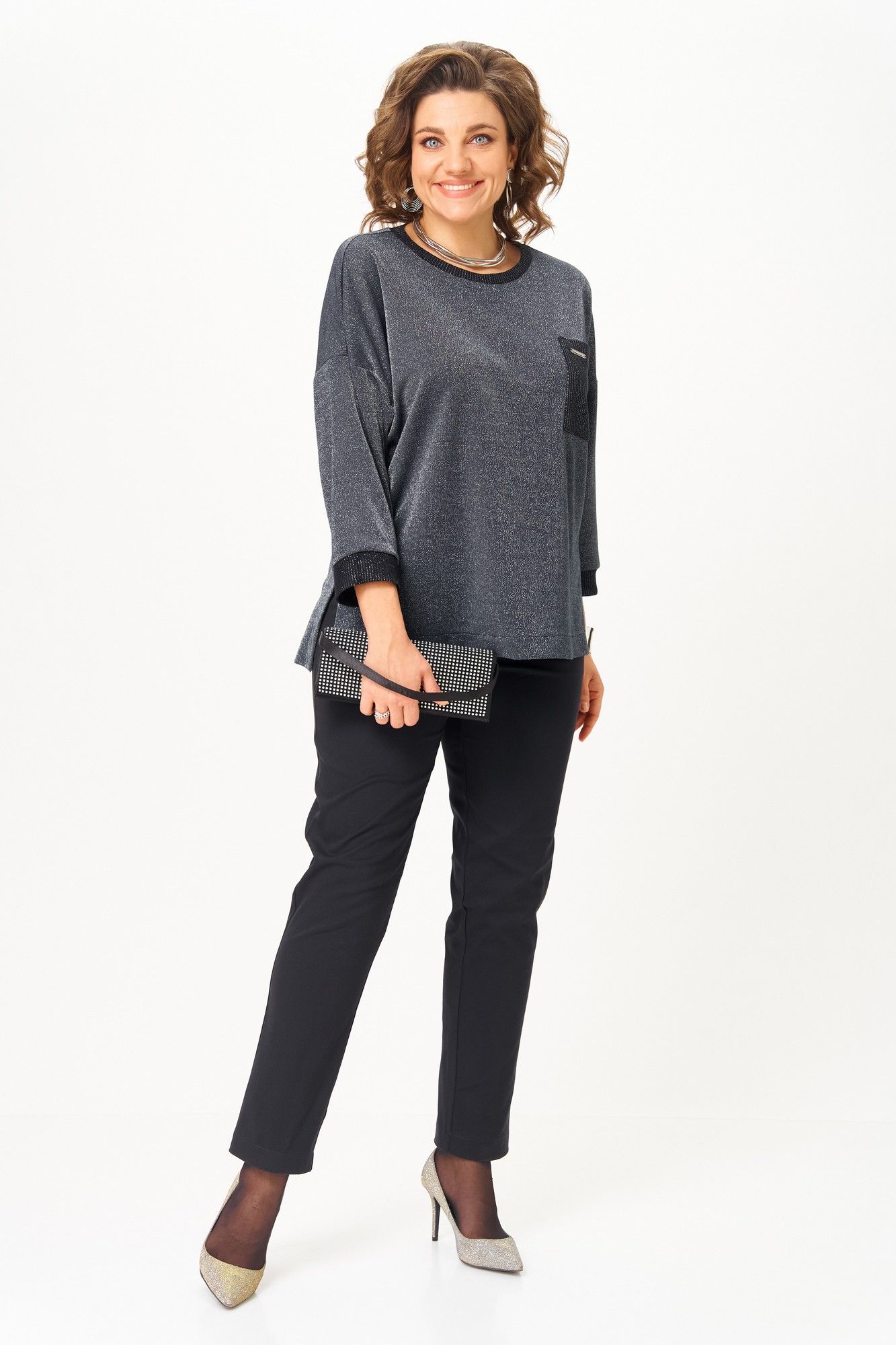 Комплекты брючные Michel chic 1445 темно-синий