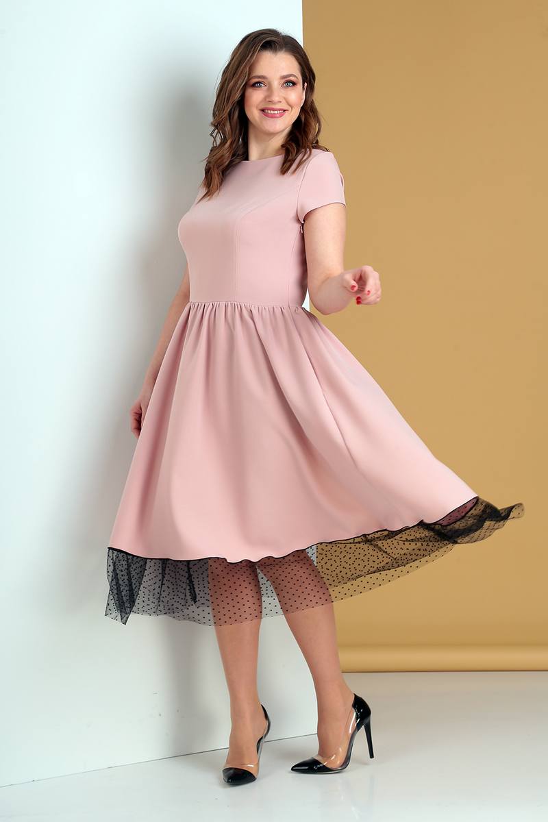 Платья Liona Style 688 пудра