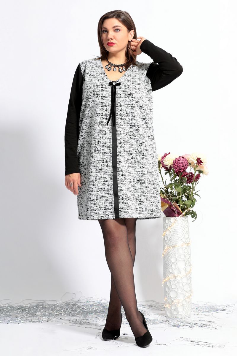 
BegiModa 1021 черно-белый, Платье